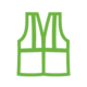 green safety vest icon